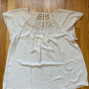 EUC Maeve Gauzy Cream Blouse (Anthropologie)